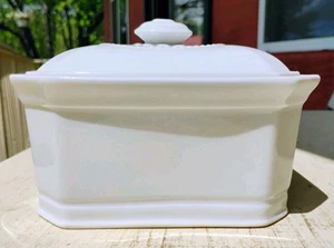 Apilco French Porcelain White Terrine With Lid Foie Gras Dubernet Or Butter Dish - Picture 1 of 19