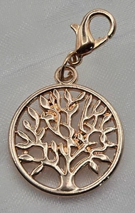 Lebensbaum Charm Anhänger Rosegold - doppelseitig - NEU - Bild 1 von 4