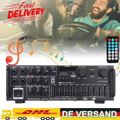 HiFi Verstärker Bluetooth 2000W Party Musik Equipment Stereo Audio Amplifier FM - Bild 1 von 4