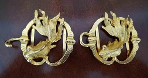 Hebilla de cinturón vintage Mimi di N Koi Gold Fish de dos piezas entrelazada para mujer - Imagen 1 de 3