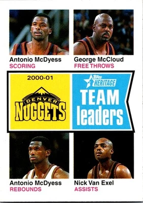 2001-02 Topps Heritage #87 Antonio McDyess / George McCloud / Nick Van Exel - Image 1 of 2
