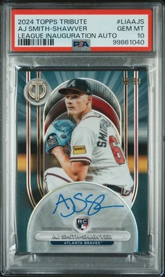 2024 Topps Tribute League Inauguration Auto  Aj Smith-Shawver  PSA 10 #58/99 - Image 1 of 2
