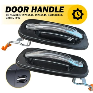 Pair Rear RH LH Exterior Door Handle For 1999-06 Chevrolet Silverado GMC Sierra - Picture 1 of 14