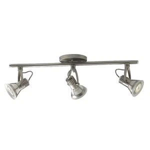 Satin Nickel Three Light Track Fixture from the Vortex Collection - Picture 1 of 1
