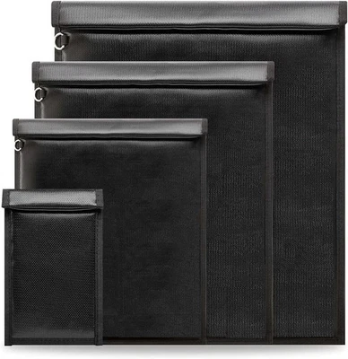 Pacote com 4 bolsas Faraday à prova de fogo para laptops, tablets, rádio, celular, chaves de carro, R - Imagem 1 de 4