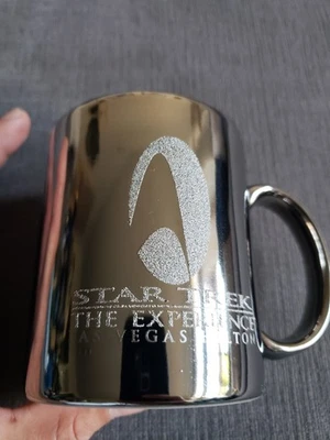 Star Trek The Experience Mug Las Vegas Hilton Chrome 1997 VTG - NO SIGNS OF USE! - Image 1 of 4