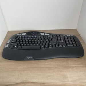 Logitech K350 Wireless Keyboard Comfort Wave Ergonomic No Unifying Receiver - Picture 1 of 7