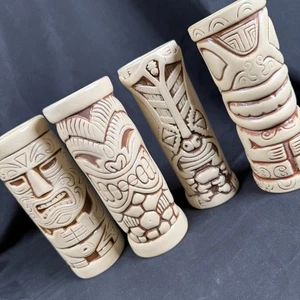 Juego de tazas Tiki Farm Artist Series esmalte de hueso calamar loco Al Diablo Drew Brophy - Imagen 1 de 8