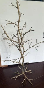 Pier 1 One Goldtone Metal Tree Branch Ornament Tree, 29" Tall NWT - Picture 1 of 5