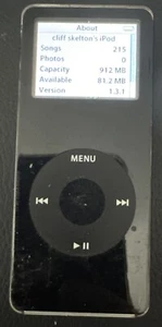 Apple iPod nano 1st Gen Black (1 GB) A1137 Fast Ship Very Good Used 215 Songs - Picture 1 of 2