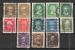 Germany - Weimar Era 1926-27 Sc# 351-362 Used G/VG - set with color variants - Picture 1 of 1