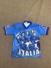 Forza azzurri Italia soccer jersey size small men vintage rare