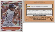 2021 Donruss Retro 1987 Variation Red Rickey Henderson (1406 Career Steals) HOF