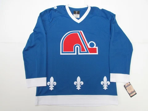 QUEBEC NORDIQUES BLUE FANATICS BREAKAWAY VINTAGE HOCKEY JERSEY Cover