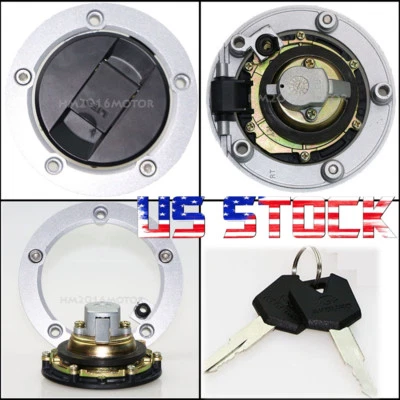 USA Fuel Gas Cap Cover Lock Key Set For Suzuki GSXR600 GSXR750 2004-2016 05 06 - Image 1 of 4