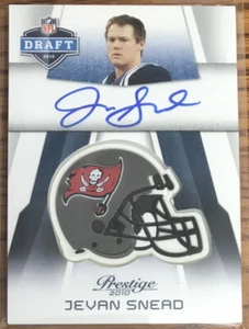 2010 Prestige Pro Helmets Autographs Jevan Snead NFL-JS Tampa Bay Buccaneers - Picture 1 of 2