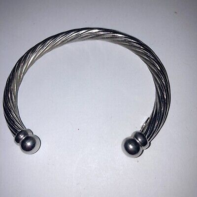 Sterling Silver Cable Bracelet Signed 13.3 Grams Not Scrap • 20.04$