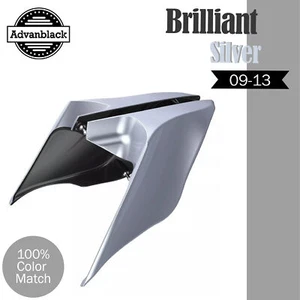 Cubierta lateral extendida Brilliant Silver para Harley Touring 2009-2013 - Imagen 1 de 8