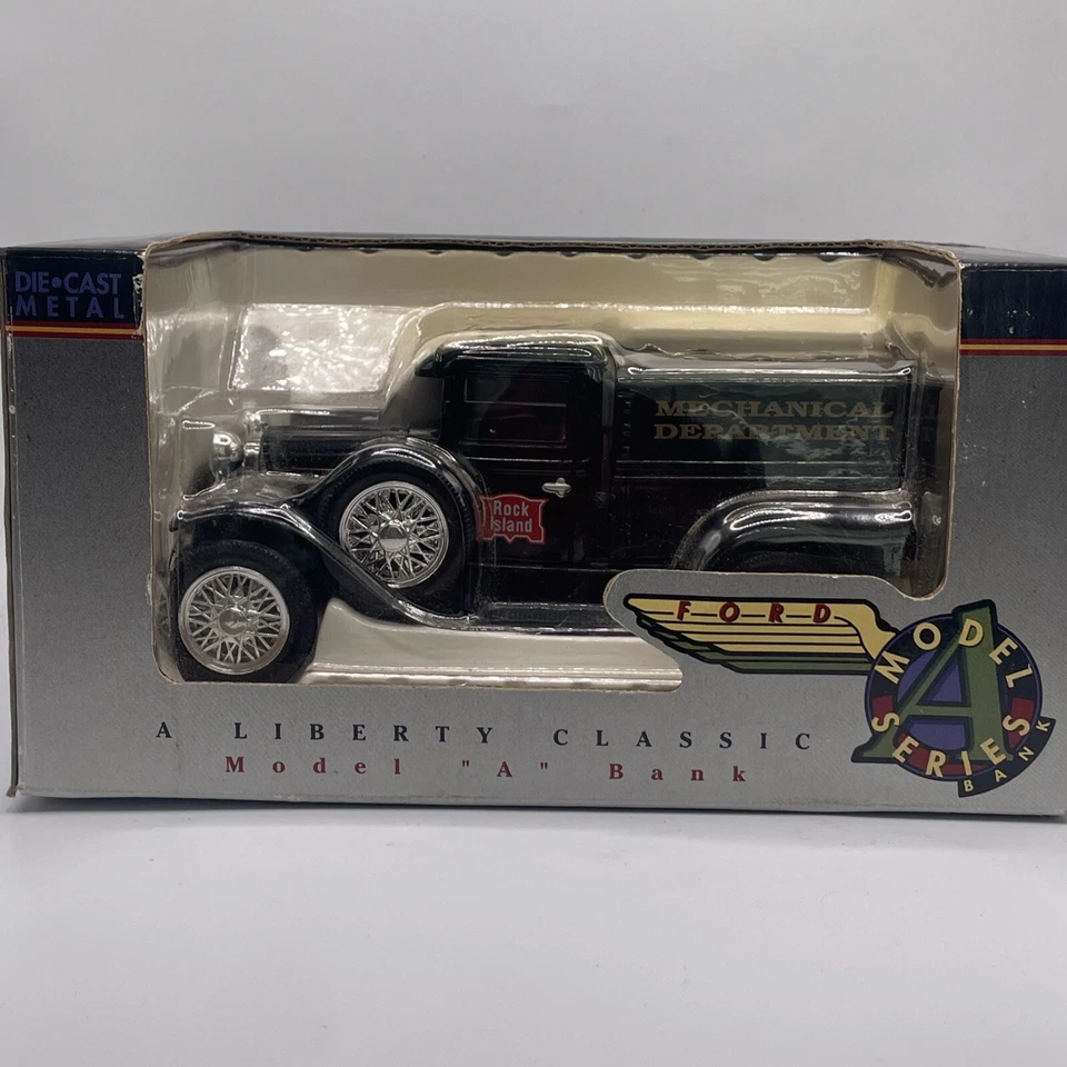 Departamento mecánico Liberty Ford Modelo A Railroad Series Rock Island Bank nunca abierto Foto 1 de 4