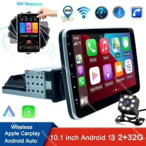 2+32G Single 1 DIN Android 13 Apple Carplay Radio Car Stereo GPS Navi Head Unit - Picture 1 of 15
