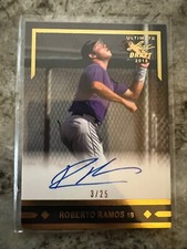 Roberto Ramos 2018 Leaf Ultimate #GLR-RR1 Draft 91 Gold Leaf Rookies Auto 3/25