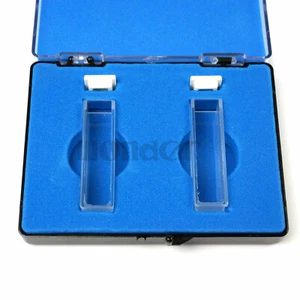 2 Pcs 10mm Path Length JGS1 Quartz Cuvette Cell With Lid For Spectrophotometers - Picture 1 of 5