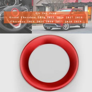 Fit For Jeep Cherokee 2014-2019 Steering Wheel Center Red Cover Trim - Bild 1 von 5