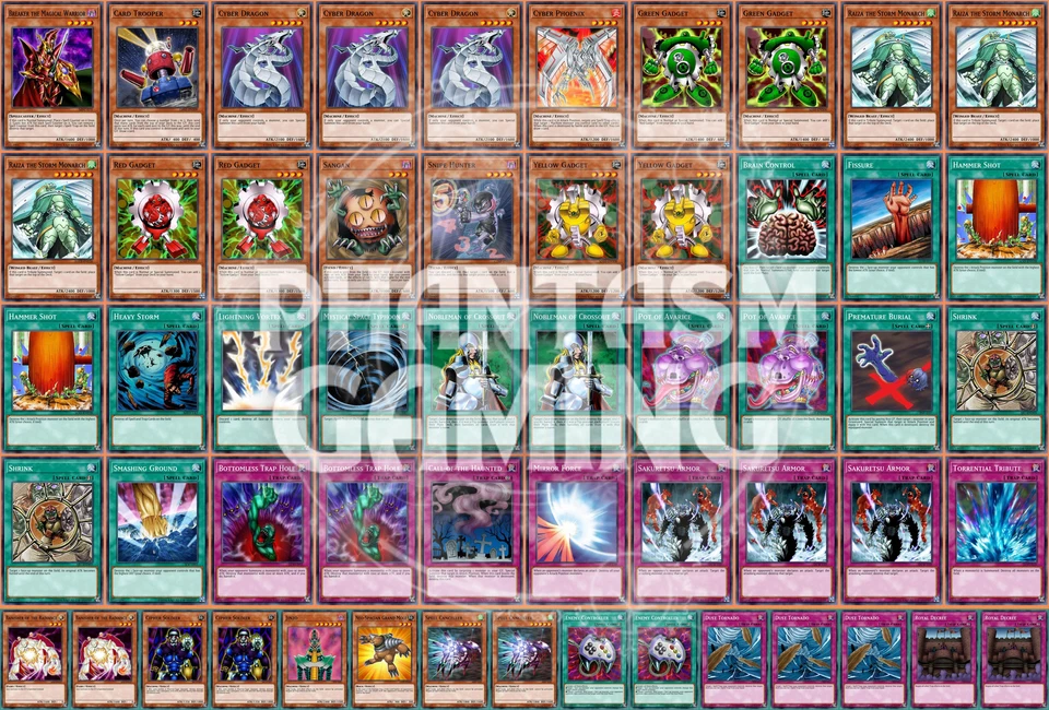 Gadget Deck Red Green Yellow Cyber Dragon Pot Avarice Yugioh - Image 1 of 1