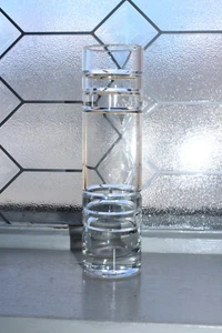 TIFFANY & CO Vaso bocciolo cristallo taglio triplo anello 8" - Foto 1 di 3