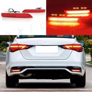 For Nissan Sentra 2024-25 Red Lens LED Rear Bumper Fog Lights Reflector Lamp 2p - Picture 1 of 4