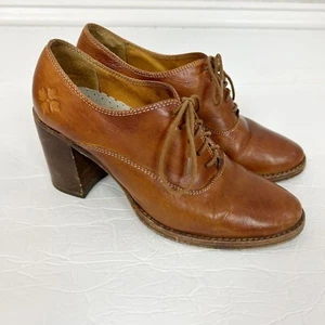 Patricia Nash Anna Oxford Lace Up Tan Leather Size 7.5 Shoes Women's - Picture 1 of 9