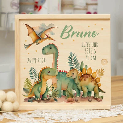 meinkerzenshop® Erinnerungskiste Erinnerungsbox BRUNO - Geschenk zur Geburt Baby - Bild 1 von 4