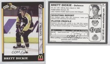 1999-00 McDonald's Brandon Wheat Kings Brett Dickie #6