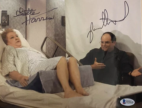 Jason Alexander Estelle Harris signed autographed 8x10 Photo Seinfeld COA Cover