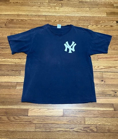 Vintage Majestic New York Yankees #42 Mariano Rivera Jersey Shirt Navy Blue Cover