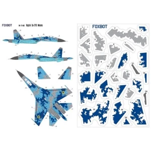 Masks digital camouflage Su-27 Ukrainian Air Force FOXBOT FM 72-003 Scale 1:72 - Picture 1 of 24