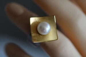  Cuenco de plata / 22kt chapado en oro fino de alta calidad para Charlotte 21 / RD - Imagen 1 de 6