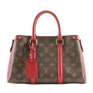 LOUIS VUITTON M44818 SoufflotNV BB Handbag Brown / red Monogram canvas Women - Picture 1 of 10