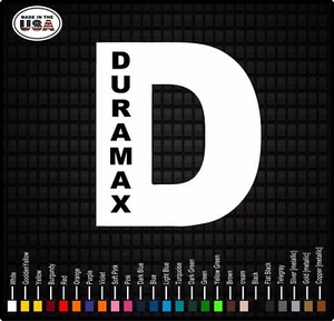 Cbcdecals- Back glass "DURAMAX" D Truck Window Decal Stickers - Picture 1 of 1