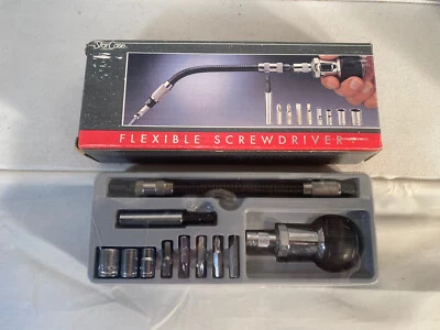 Vintage flexible shaft screwdriver with Bits, Sockets and Box 1991 VTG - Image 1 of 4