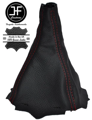 RED STITCH FITS FORD MITSUBISHI ECLIPSE 1995-1999 SHIFT BOOT BLACK LEATHER Foto 1 de 3