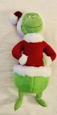 Dr Seuss The Grinch Stuffed Plush Toy 1998 Hallmark Christmas 16" In Santa Suit - Image 1 of 4