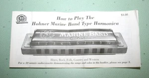 Folleto de instrucciones de armónica tipo banda marina Hohner David Harp - Imagen 1 de 4