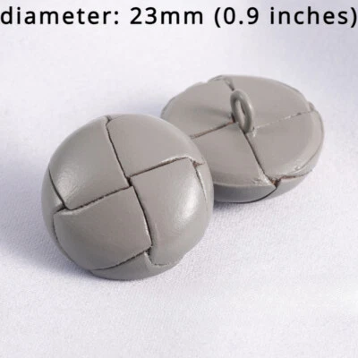 5pcs Round Faux Leather Buttons Sewing Material for DIY Cardigan Sweater Buttons - Image 1 of 4