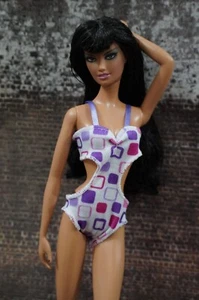 BARBIE BEACH FASHIONS Mod Square Monokini Badeanzug Bauchausschnitt - Bild 1 von 3
