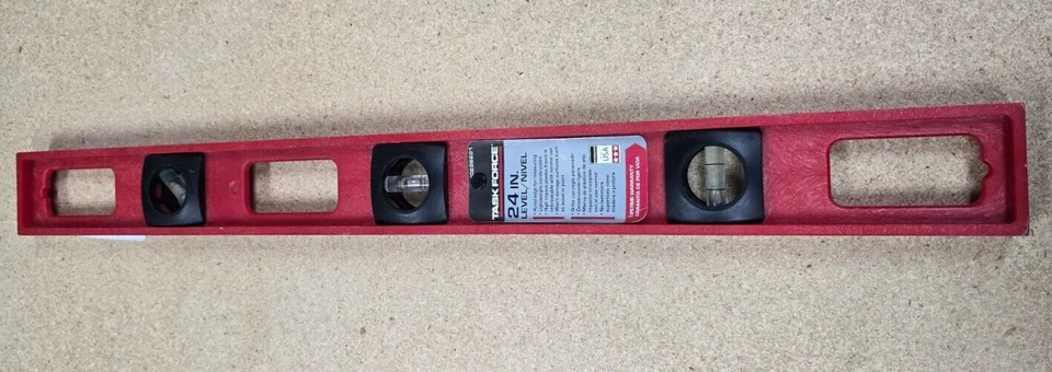 Task Force Polyestrene Plastic 24-in 3 Vial Box Beam Level - Image 1 of 4