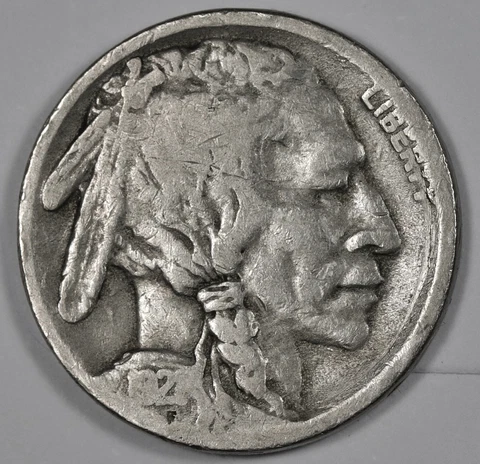 1921-s Buffalo Nickel.  Error.  2.5 Feathers.  Good.  183889 Cover