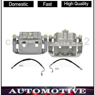前刹车卡钳套装制动软管 4 件套适用于 2004 年日产探路者 Armada — 第 1/4 张图片