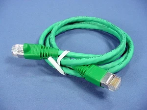 Leviton 62460-5G Cat6+ Green 5ft Extreme Ethernet Cable Data Center Patch Cord - Picture 1 of 4