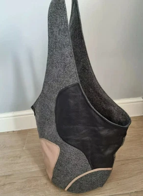 Bolso holgado Hobo de gamuza lana cuero suave trabajo parche vintage raro Marni - muy querido Foto 1 de 4